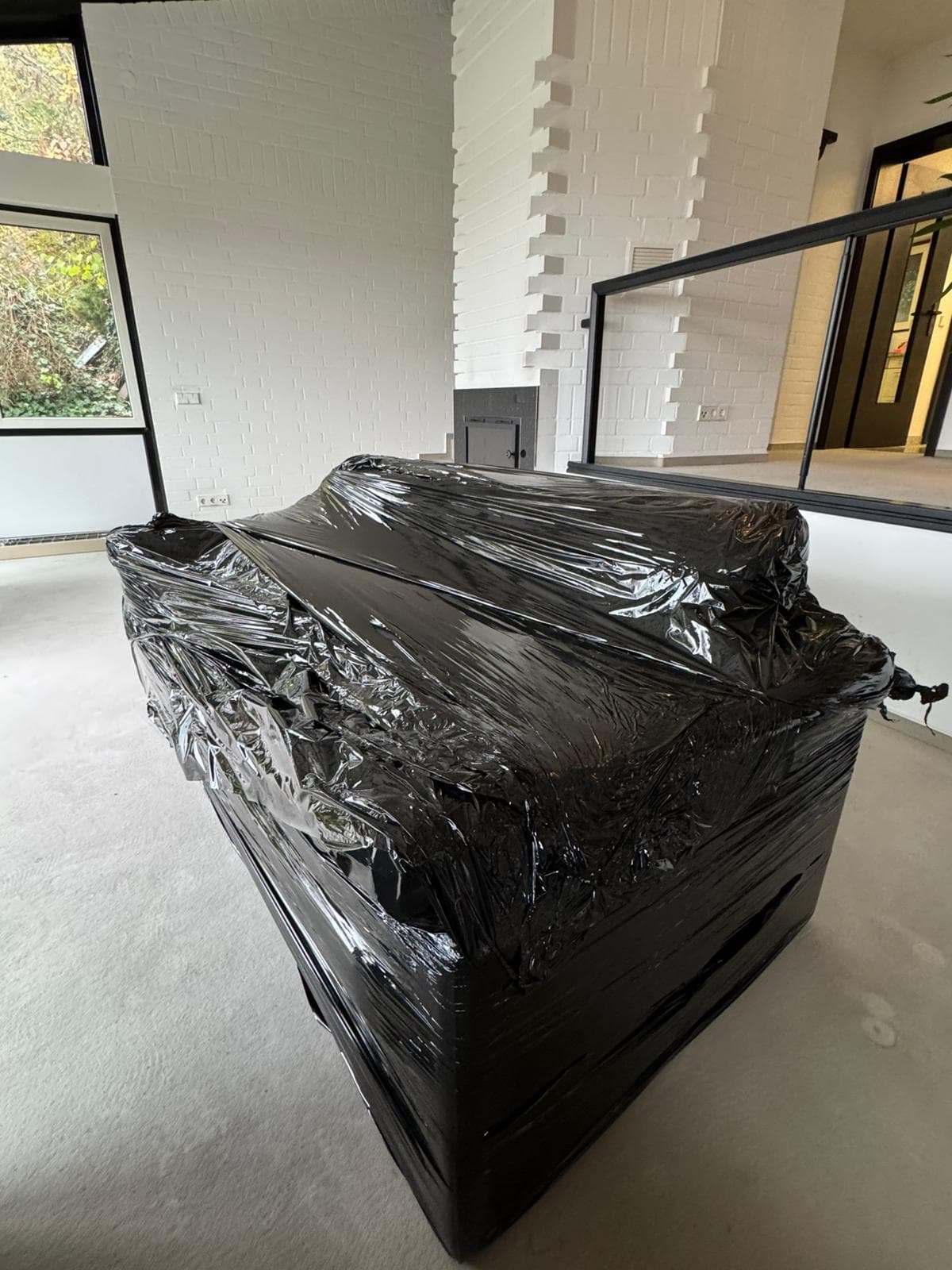 Professionell verpacktes Klavier